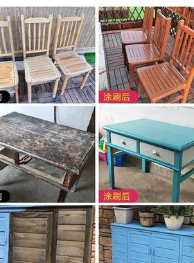 极速晨阳水漆沐雅静水性漆木器漆家E俱翻新改色自刷木门木头漆清
