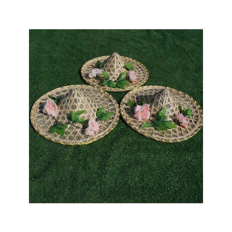 极速儿童红军斗笠帽手工竹编古风演出傣族K舞蹈道具成人广场舞表