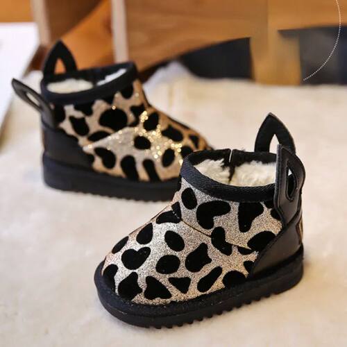 极速oot ling Leopard Sw oot Cute Ears oddler Child ShoZe for