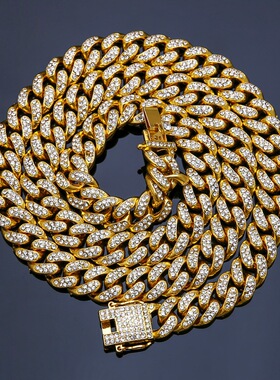 极速Golden fLink Chain Necklace Men Hip hop Necklace Jewelry