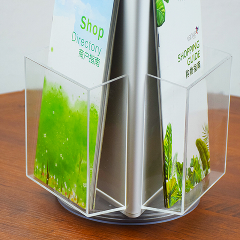 极速桌面宣传册展示架单页台面宣传单架旋转资料杂志架.彩页架折