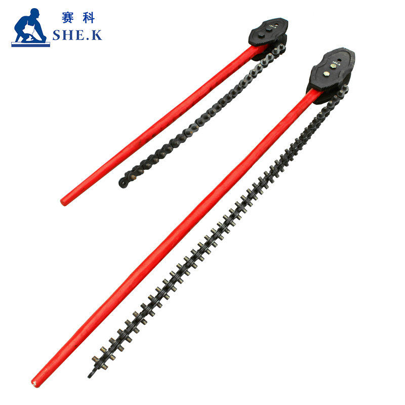 极速新品4寸-12寸B型链条管子钳水管钳大型链条扳手9O00-1400mmSK