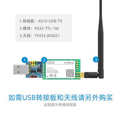 极速LoRa模块433无线串口收发模块1W大功率远J距离10000米SX1278
