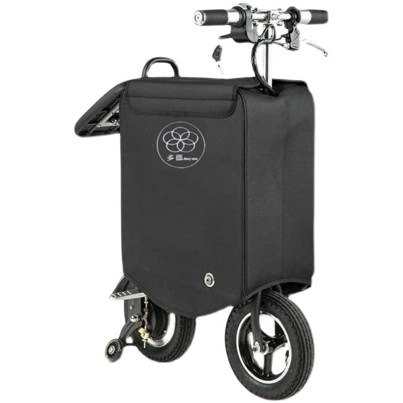 极速电动行李h箱折叠电动代步车母子大型拉杆箱包骑行电动自行车