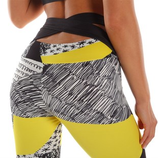 极速Zohra Woman Pants Workout Legging ContrasPt Stitching Pr