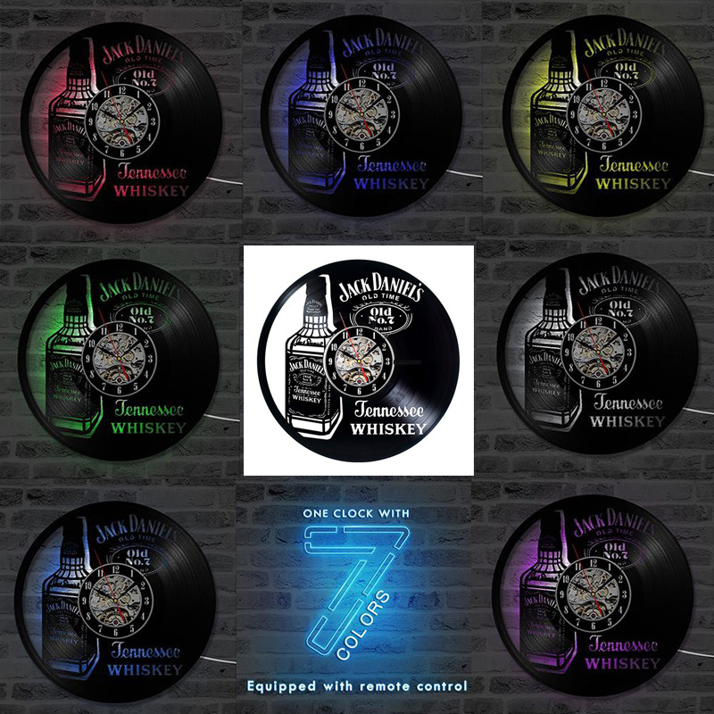 极速A Bottle of Whiskey Beer Wzall Clock Modern Design Vinta,家居饰品,挂钟,淘宝优惠券,粉丝福利购,淘宝优惠卷