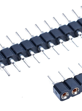 极速单/双排圆孔排针排母1.27/1.778/C2.0/2.54MM 母座1*40P圆形