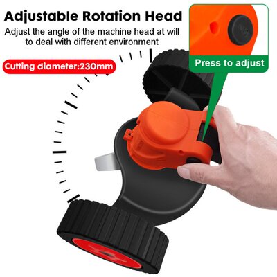 极速24V 25000 RPM Double Wheel Electric Lawn MowTer Cordless