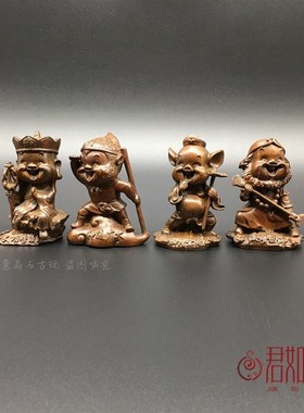 新品纯实心铜西游记铜孙悟空唐僧八戒沙I僧白龙马小摆件茶道铜艺