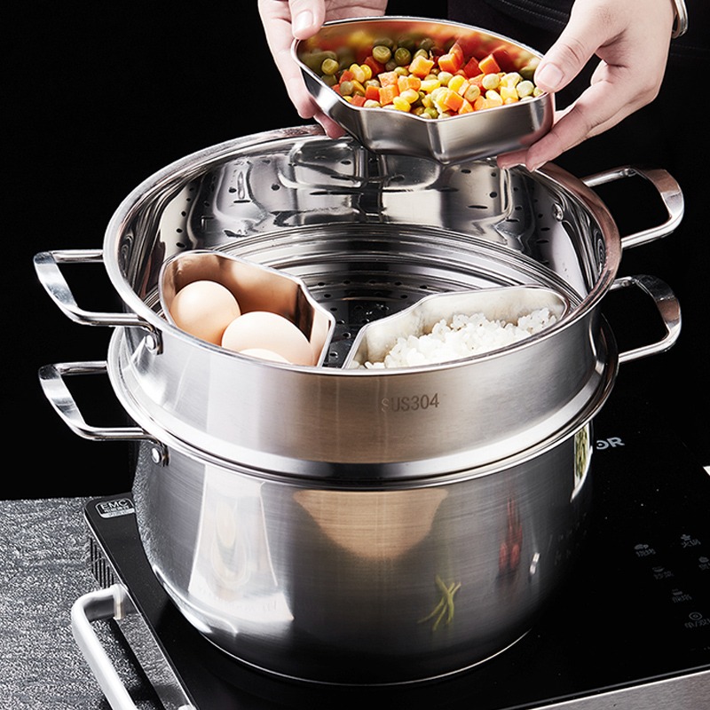 极速【老板娘自i用款】【套装】304不锈钢扇形蒸盒电饭煲蒸杯蒸碗
