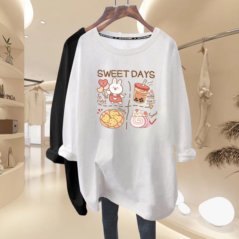 新品孕妇春装上衣洋气遮孕肚2w025新款衣服春季大码t恤纯棉中长款