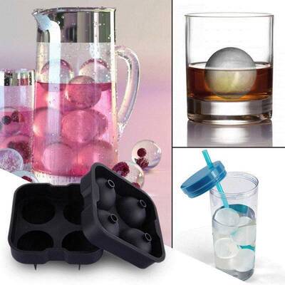 新品Hoat sale Whiskey Cocktail Ice Cube Ball Maker Mold 4 La