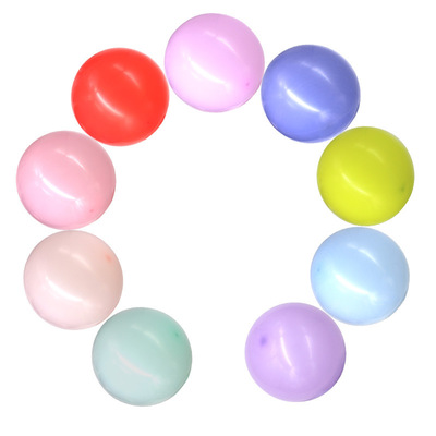 新品18寸马卡龙气球圆气球加厚婚房装饰场景布置套装T定制印刷log