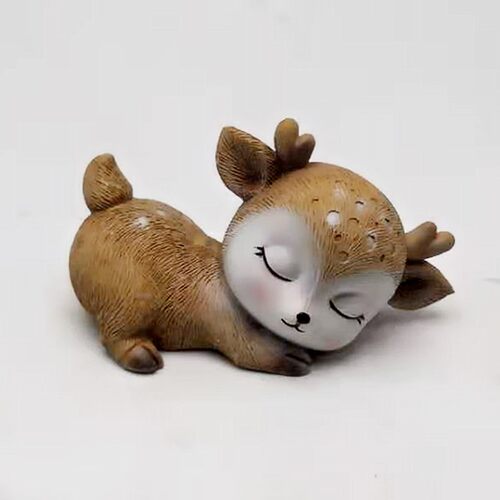 新品3d sleefping deer silicone mold diy soap gypsum resin mo