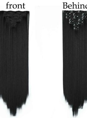 极速24Inchs 16 Clips in Hair Extensions Long StrTaight Hairs