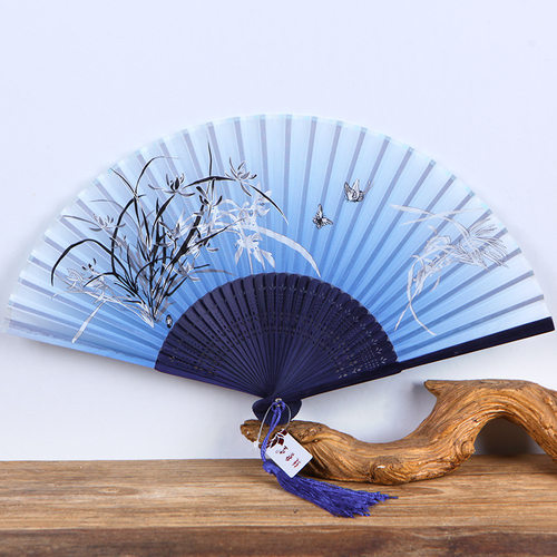 极速1/a中国风古风檀香扇迷你日式可携式小礼品扇子摺扇摺叠舞蹈