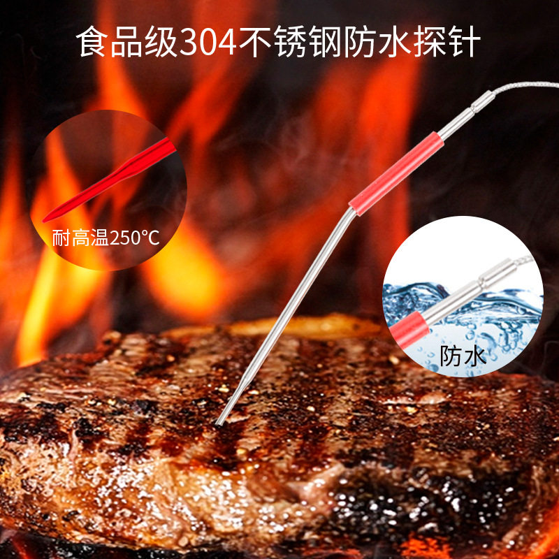 极速无线彩屏多h功能电子数显测温仪烤肉肉类食物测水温度计食品