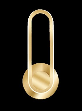 极速【虹哲灯饰】现代极简壁灯FS812I0-壁灯金色12W三色变光