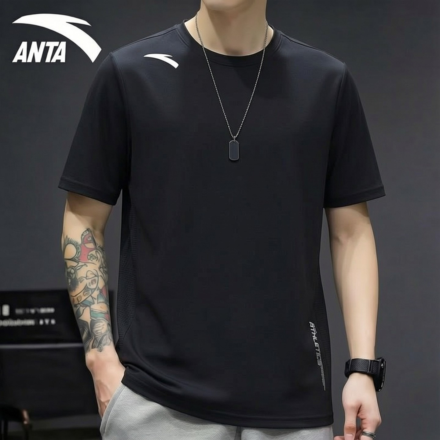 安踏透气短袖T恤男2026新款运动服中考体测户外训练速干冰丝上衣,运动服/休闲服装,运动T恤,淘宝优惠券,粉丝福利购,淘宝优惠卷