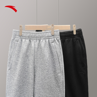 运动休闲直筒宽松舒适高密度卫裤 安踏针织长裤 时尚 新款 男2026夏季