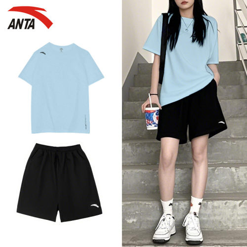 安踏速干运动服女套装透气