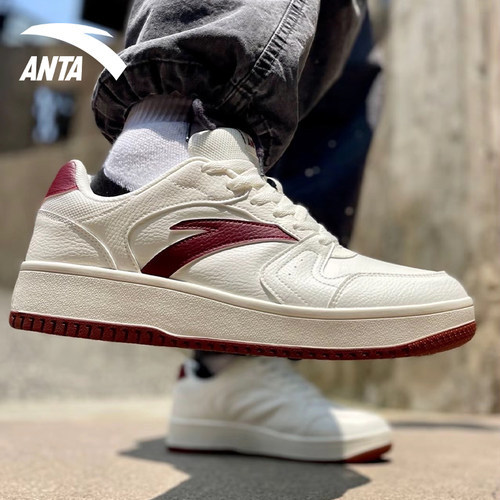 安踏小零感厚底板鞋男2025新款