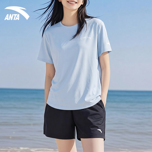 安踏速干运动服女套装透气防走光