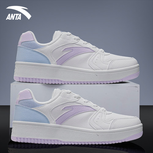 安踏板鞋女小白鞋休闲运动鞋