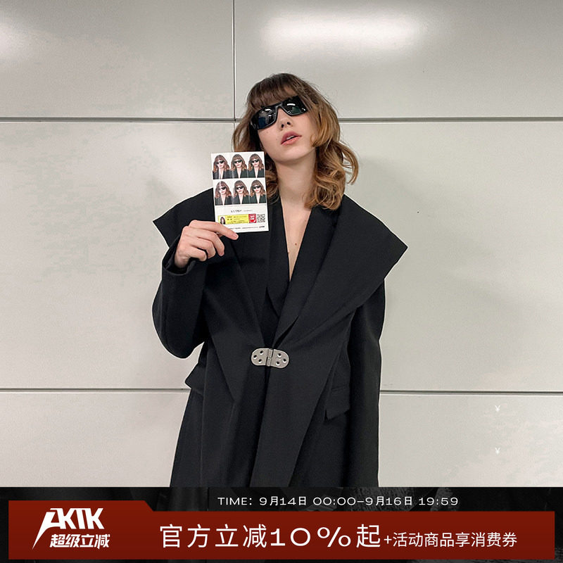 AKTK/ANNK 春夏新款 小众设计 两件式西裤解构披肩西装女图片