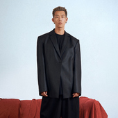 西装 AKTK 队长明星同款 小众无性别高级廓形黑色外套西服