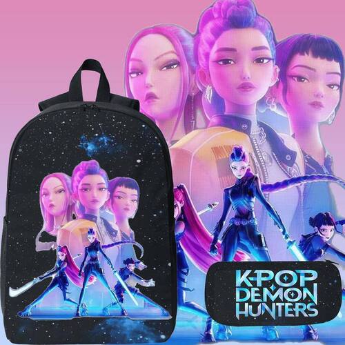 2026秋冬跨境外贸新款 Backpacks 恶魔猎人黑色书包校园书包