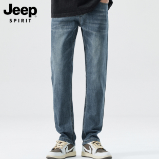 潮牌休闲裤 薄款 子男士 2024新款 JEEP吉普牛仔裤 宽松直筒长裤 男夏季