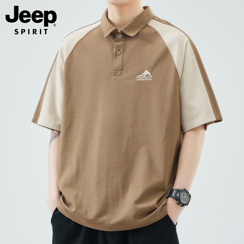 吉普夏季男士短袖Polo衫2024新款