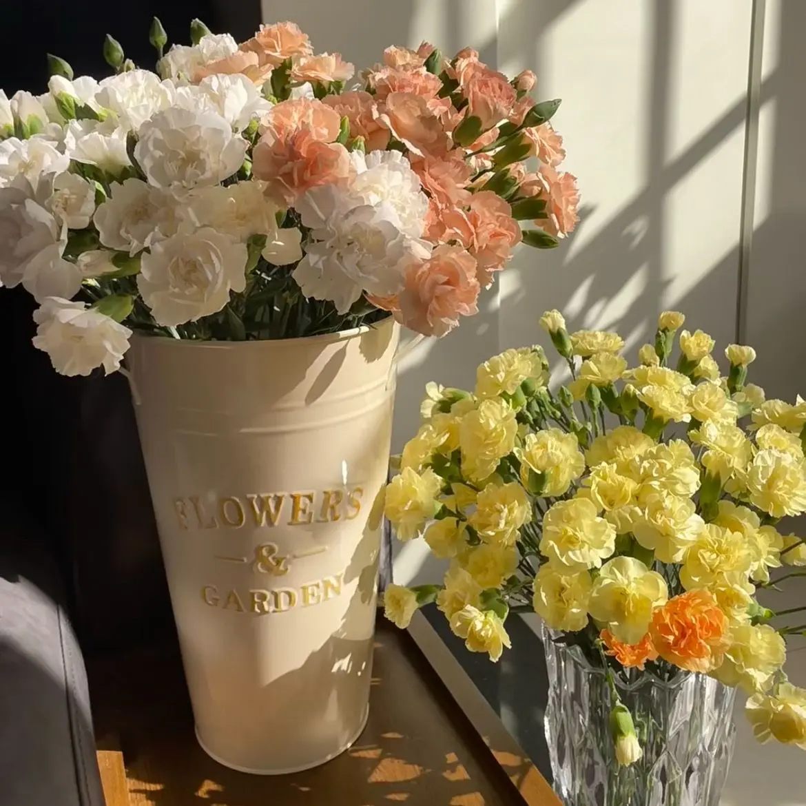 美式铁皮花桶鲜花桶花店创意插花桶客厅干花假花装饰桶家用醒花桶