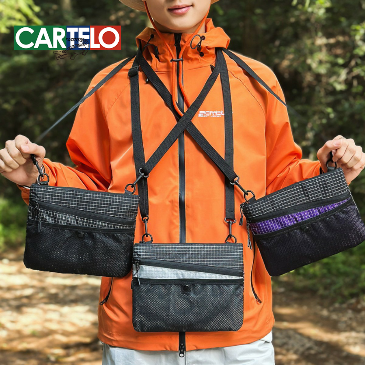 休闲运动山系拼色单肩骑行百搭轻