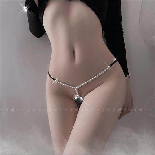 珠珠内裤入体女御姐风绸缎轻奢一线天丁字裤解压秋冬季性感内裤