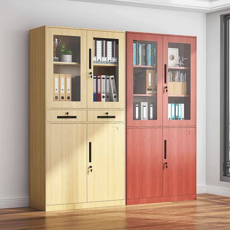 钢制转印木纹文件柜铁皮柜收纳办公资料柜带锁更衣柜储物矮柜书柜,电子元器件市场,电线扎带/束线带,淘宝优惠券,粉丝福利购,淘宝优惠卷