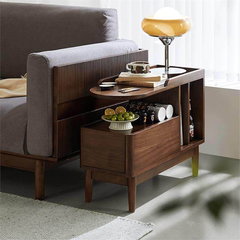 北欧全实木沙发边几边柜客厅角几轻奢储物收纳茶水柜斗柜置物储物