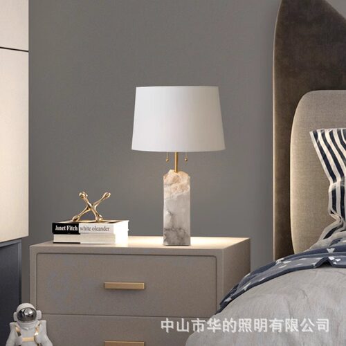 后现代简约个性卧室床头云石台灯设计师创意艺术酒店民宿样板房灯