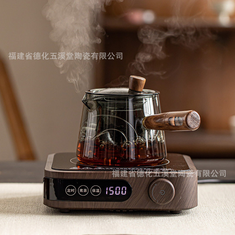 电陶炉煮茶玻璃煮茶壶家用泡茶壶套装耐高温玻璃过滤侧把单壶茶具