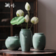 中式 陶瓷花瓶古典青瓷客厅水培插干花器餐桌空间摆件家居陶罐装 饰