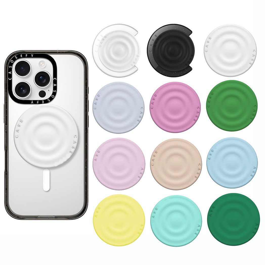 白色硅胶磁吸支架手机通用可折叠看剧简约时尚液态便携气囊支架