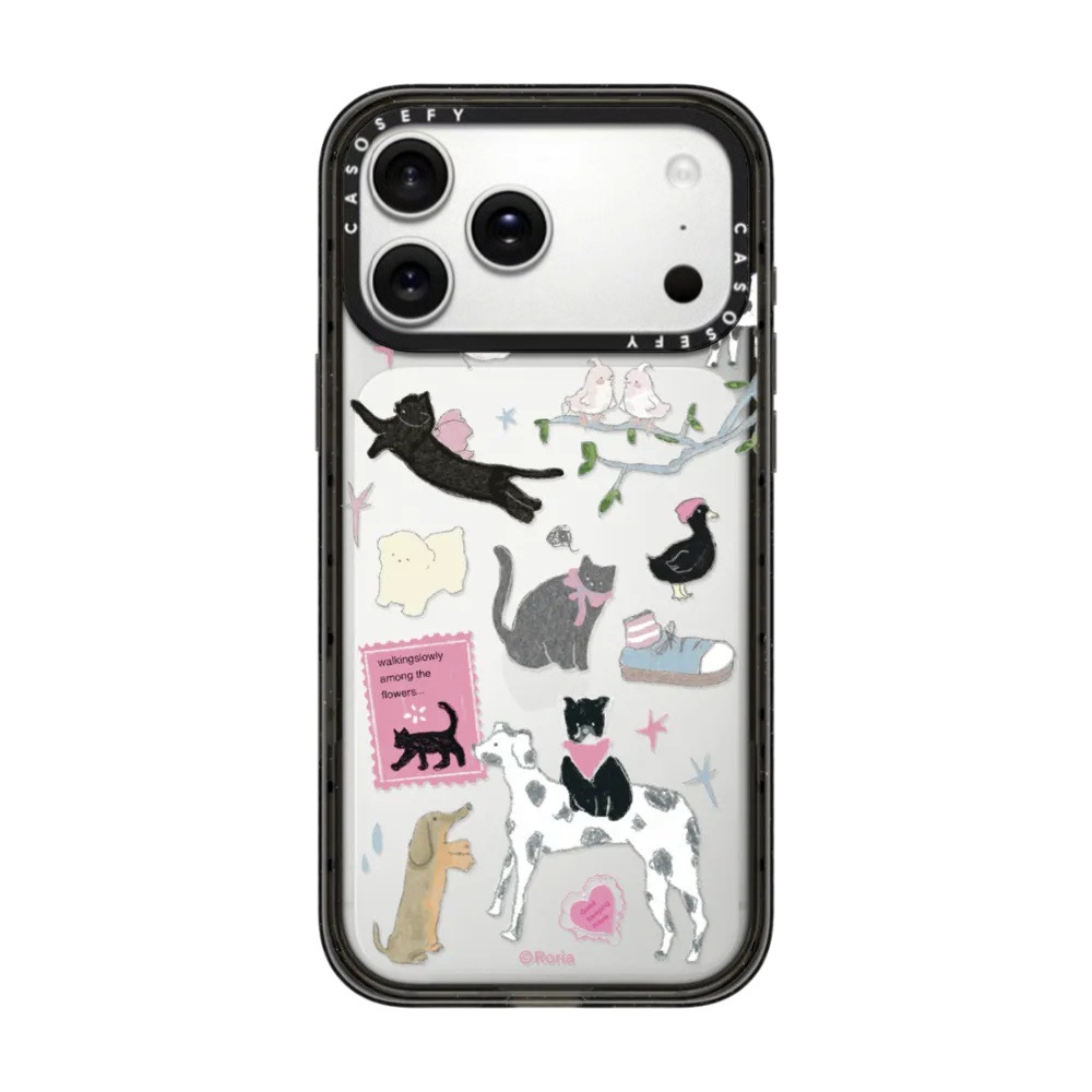 CASE联名Roria可爱小动物苹果17promax适用于iPhone16promax可爱卡通14plus镜面15pro防摔保护MagSafe手机壳