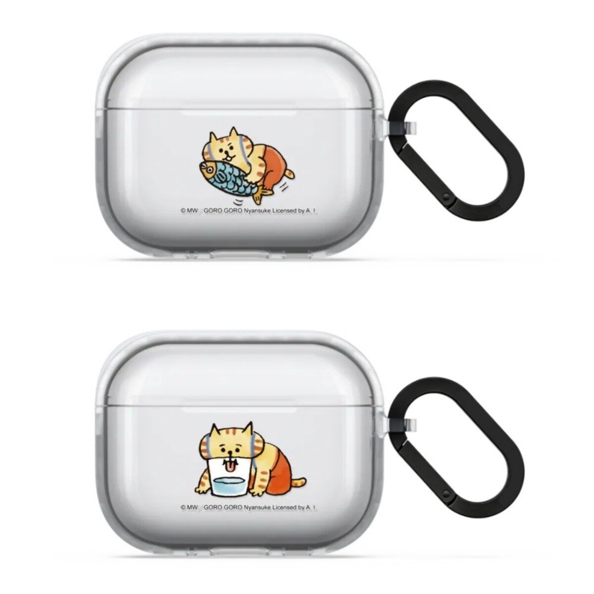 懒洋洋喵之助可爱猫咪耳机壳4代AirPodsPro3代第三代保护套适用AirPodsPro二代AirPods降噪蓝牙卡通保护套