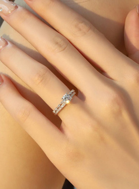 小众设计精致时尚轻奢镶钻气质戒指女款指环高级感手饰开口可调节