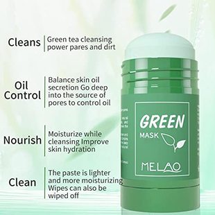 速發2pcs Tea Green for Mask Face Stick Blackhead Pcs with