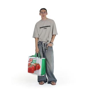 夏季 上衣男装 新款 直喷短袖 情侣纯棉t恤ins潮 模糊数码 MASONPRINCE