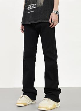 RedEye红眼 欧美高街VIbe直筒美式牛仔裤男潮牌cleanfit黑色裤子