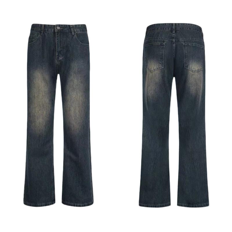 SUITEDALL 锈土微喇牛仔裤子复古Cleanfit做旧水洗美式高街allfit