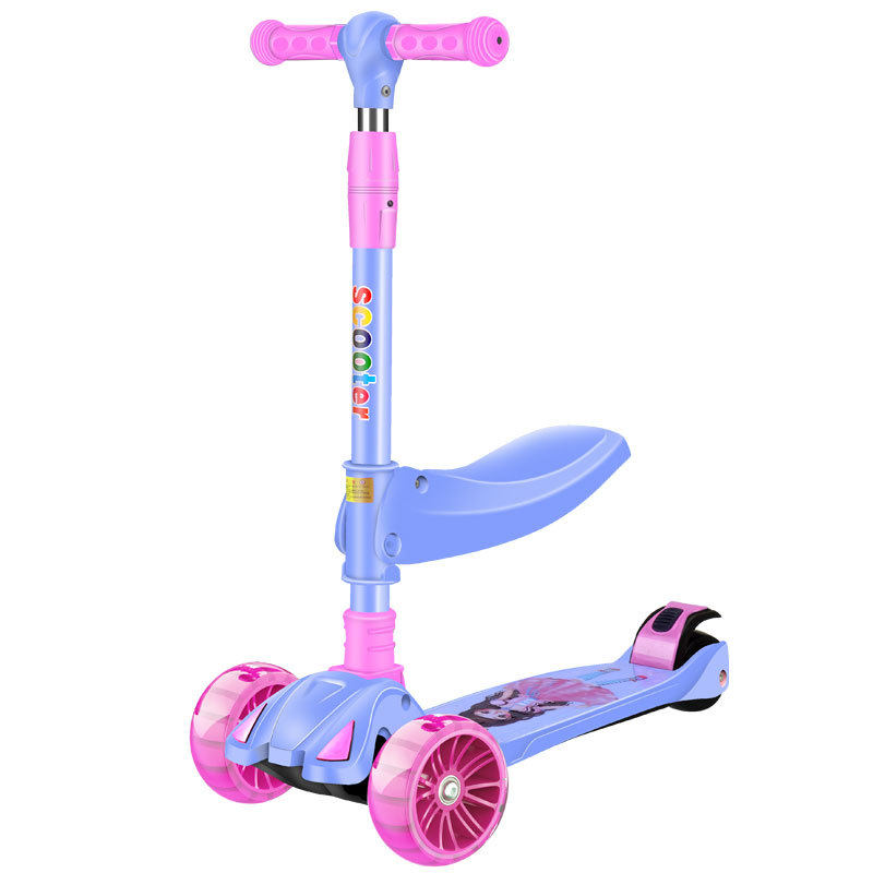 极速滑板车儿童可坐骑滑三s合一宝宝3岁小孩男孩6女童8踏板12滑滑